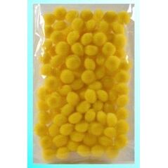 Pompony żółte 10mm100szt