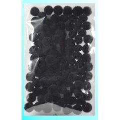 Pompony czarne 10mm 100szt