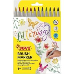 Flamastry Brush końcówka z pędzelkiem 12szt JOVI