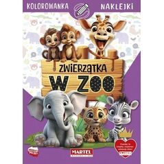 Zwierzątka w zoo z naklejkami