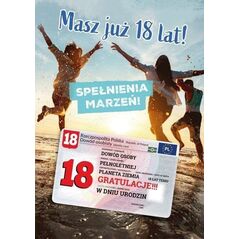 Karnet urodziny 18