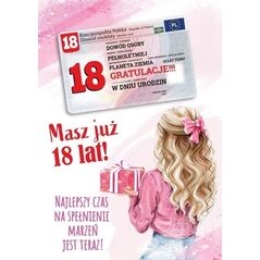 Karnet urodziny 18