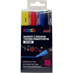 Markery plakatowe PC-1M 4 kolory POSCA UNI