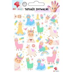 Tatuaże zmywalne dla dzieci Wesołe lamy