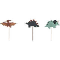 Świeczki urodzinowe Dinozaury mix 3cm 3szt