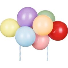 Balonowy topper na tort tęcza mix 29cm
