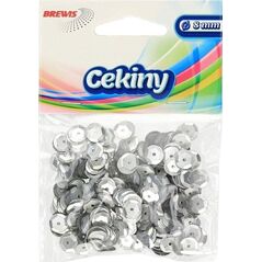 Cekiny 6mm 10g matowe srebrny