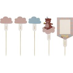 Toppery na tort Miś mix 12-14cm 5szt