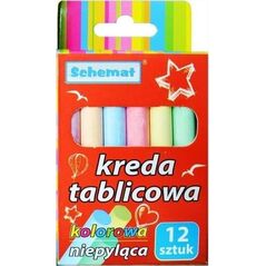 Kreda tablicowa 12szt kolor