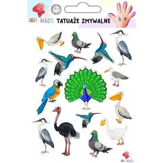 Tatuaże zmywalne dla dzieci Ptaki