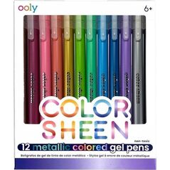 Długopisy żelowe metaliczne Color Sheen 12szt