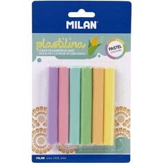 Plastelina pastel 6 kolorów x 11g MILAN