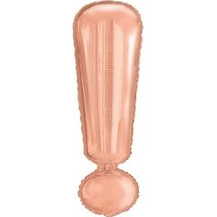 Balon foliowy znak ! różowe złoto 28x86cm