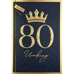Karnet B6 Urodziny 80