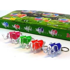 Brelok słonik ze światłem 6x4cm (30szt)