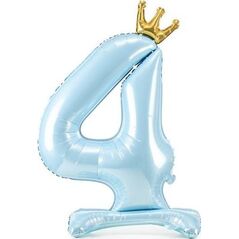 Stojący balon foliowy 4 błękitny 84cm