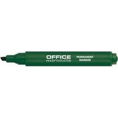 Marker permanentny ścięty 1-5mm zielony (12szt)