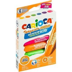 Farby w sztyfcie temperello neon 6kol CARIOCA