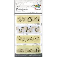 Wstążki z organzy 26mm x1m 4szt