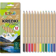Kredki Kolori ołówkowe 12 kolorów natural PENMATE