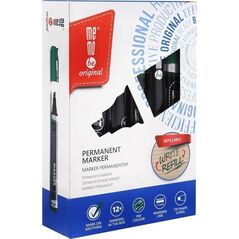Marker permanentny zielony (12szt) MemoBe
