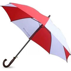 Parasol automatycznie rozkładany biało-czerwony