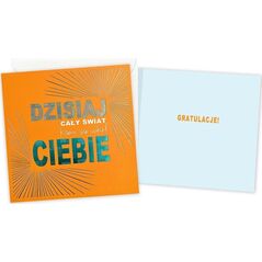 Karnet Gratulacje Świat kręci się wokół Ciebie