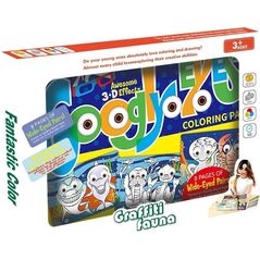 Książeczka do kolorowania 3D + mazaki 8szt