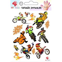 Tatuaże zmywalne dla dzieci Motory i motocykliści