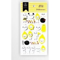 Stiker z elementami z pianki z lekkim brokatem