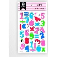 Stiker z elementami z pianki z lekkim brokatem