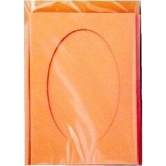 Karty passepartout prostokąt pomarańcz 10,5x15cm
