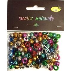 Koraliki metalowe 6mm 36g 150szt MIX