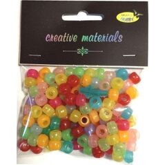 Koraliki świecące w ciemności 6mm 39g 150szt MIX