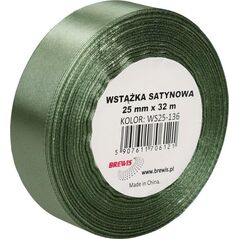 Wstążka satynowa khaki 25mm x 32m