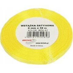 Wstążka satynowa kanarkowy 6mm x 32m