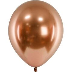 Balony Glossy miedziany 30cm 10szt