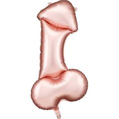 Balon foliowy Penis różowe złoto 55.5x112cm