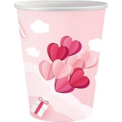 Kubeczki papierowe Love 250ml 6szt