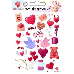 Tatuaże zmywalne dla dzieci Walentynki 3