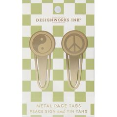 Zakładki do książek metalowe 2szt - Peace Yin Yang