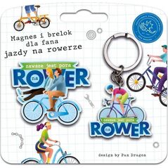 Zestaw magnes + brelok Rower