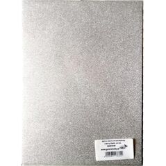Karton brokatowy obustronny srebrny 23x33cm 5 ark