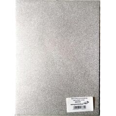 Karton brokatowy obustronny srebrny 23x33cm 5 ark