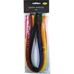 Druty chenille kolorowe 9mmx50cm 10szt