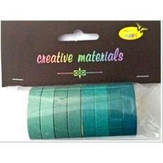Taśmy papierowe zielone 10mm 8szt