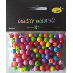 Koraliki okrągłe kolorowe 8mm ok 40g