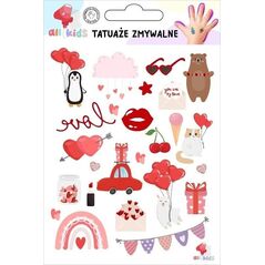 Tatuaże zmywalne dla dzieci Walentynki 2