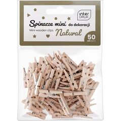 Naturalne spinacze do dekoracji mini 50szt