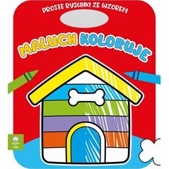 Maluch koloruje domek dla psa